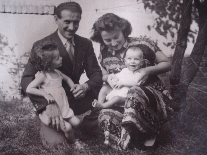 Selma and Chaim, after the war, with their two children
